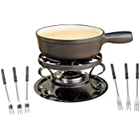 Swissmar Lugano Cheese Fondue- 9-Piece- Black by Swissmar
